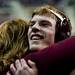 Manchester Ben Heuser celebrates with family friend Jean Robert after medaling in the Division three 135-pound class during the MHSAA Wrestling Championships on Saturday, March 2. Daniel Brenner I AnnArbor.com